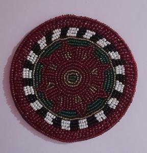 Manteles Individuales Redondos Hechos a Mano con Cuentas, Tejidos y Bordados con Técnica Jacquard de Algodón, Antideslizantes, Lavables, Ecológicos, con Diseño de Plantas para el Hogar - Product Image 1