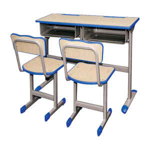 Bureau double moderne LF 0447 pour l'école, design métallique durable - Product Image 1