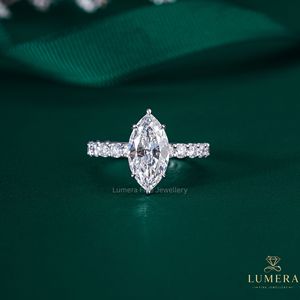 Oval Cut Lab Grown Diamond Engagement Ring with Round Cut Diamond Pave Band, Luxury Bridal Fine Jewelry - Product Image 2