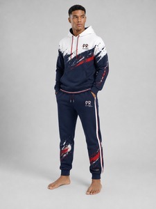 Ensemble de survêtement pour homme personnalisé, tendance, respirant, coupe oversize, imprimé, avec sweat à capuche et pantalon de jogging, style décontracté - Product Image 4