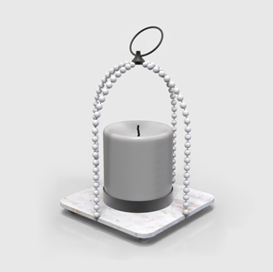 <b>Brass</b> Circular Candle Stand with Die Cut Floral Pattern for Home Decoration - Product Image 6