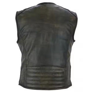 Nuevo Chaleco de Cuero de Alta Calidad para Hombre, Diseño Personalizado, Color Personalizado, Chaleco de Cuero de Primera Calidad Antiarrugas para Invierno - Product Image 3