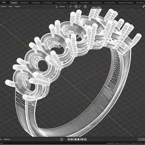 แบบจำลอง CAD: โมเดลออกแบบเครื่องประดับ 3 มิติ สำหรับเครื่องประดับฮิปฮอปและเครื่องประดับน้ำหนักเบา - Product Image 6