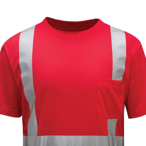 Custom Clothing Reflective Safety T-Shirt Construction Work Shirts With Reflective <b>Strips</b> 100% Polyester Made T-Shirts - Product Image 6