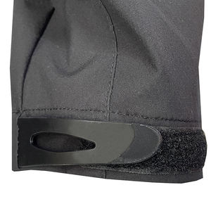 Veste en polaire noire pour femmes, manches longues, col montant, fermeture éclair, coupe-vent, vêtements d'automne, couleur unie, vêtements d'extérieur en polyester - Product Image 4