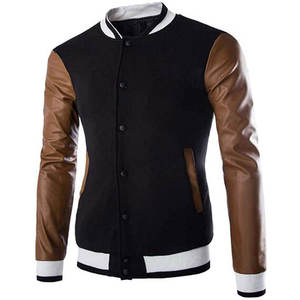 Stylish Men Wool <b>Leather</b> Varsity <b>Jacket</b> Letterman Baseball Bomber College <b>Jacket</b> Custom Logo Premium <b>Winter</b> Streetwear Fashion - Product Image 1