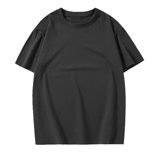 Camiseta Oversize Negra para Hombre, de Corte Holgado, Manga Corta, Cuello Redondo, 100% Algodón, Tallas Grandes - Product Image 2