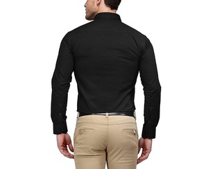 Black Men's Dress <b>Shirt</b> Long Sleeve Turn-Down Collar Button-Up Formal <b>Office</b> Casual Wear Quick Dry Professional Men Dress <b>Shirt</b> - Product Image 5