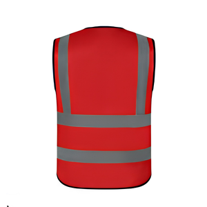 Chaleco de Seguridad Industrial Reflectante de Alta Visibilidad, Impermeable, de Poliéster, Unisex, en Naranja, Amarillo, Verde Lima, Rosa, Azul y Negro - Product Image 2