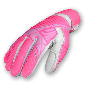 Football Goalkeeper Gloves <b>Full</b> Finger Pink PU Leather Non <b>Slip</b> Breathable Hook And Loop Closure Unisex - Product Image 5