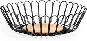 Corbeille à fruits en métal ajouré artisanal pour la présentation sur la table à manger et l'arrangement élégant de la décoration intérieure - Product Image 6