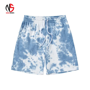 Shorts streetwear tricotés à séchage rapide en toile polyester/coton tie-dye pour hommes, design personnalisé, différentes couleurs, chez NURAK en 2026 - Product Image 1