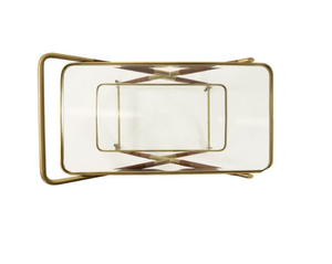 Foldable Glass <b>Side</b> <b>Table</b> Metal Frame End <b>Table</b> Space Saving Accent <b>Table</b> for Living Room Bedroom - Product Image 5