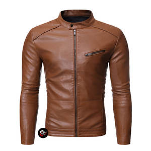 Veste en cuir véritable pour homme, vêtement d'extérieur décontracté, mode streetwear, look tendance, hiver-printemps, taille S - Product Image 2