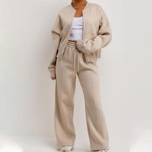 Women's Hoodie Set Cropped Custom Crop <b>Top</b> Blank Sweat Suit Jogging <b>One</b> Piece Suit Plus Size Jumpsuit Tracksuits For Women - Product Image 3