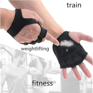 CrossFit Workout Gloves <b>Half</b> Finger Anti <b>Slip</b> Weight Lifting Gym Training Breathable Palm Protection Polyester Fitness - Product Image 4