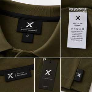 <span class=keywords><strong>Polo</strong></span> décontracté à manches courtes pour homme X Sports <span class=keywords><strong>City</strong></span>, couleur unie, respirant, 100 % coton tricoté, polos d'été rayés et color-block - Product Image 4