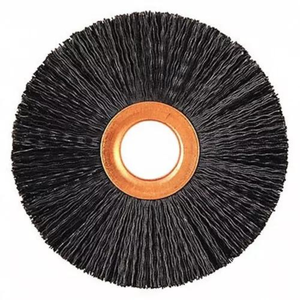 Brosse à roulettes en nylon pour le nettoyage, le polissage, l'ébavurage et la finition des surfaces métalliques – Brosse abrasive rotative circulaire - Product Image 3
