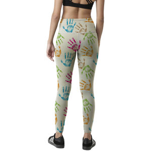 Leggings de yoga taille haute pleine longueur avec imprimé langue de dessin animé, en Spandex et Polyester, extensibles dans les quatre sens, taille élastique - Product Image 6