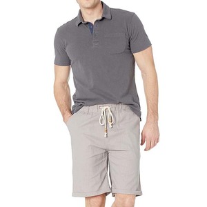 Shorts Bermuda Homme Noir Uni à Taille Élastique avec Poche Zippée Style Sport Décontracté en Polyester Tricoté Respirant Taille Mi-Haute - Product Image 5