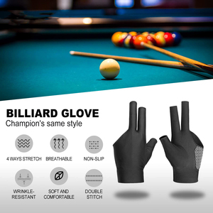 3-Finger Left Hand Snooker 2026 Best Sale High Quality <b>Pool</b> <b>Gloves</b> Custom Logo Fashionable for Sports Outdoor Activities Direct - Product Image 2
