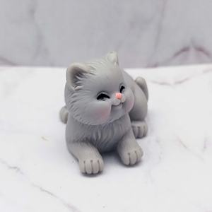 12 Scale <b>Mini</b> Plastic Resin Poly Cat for Dollhouse Decoration 2.4x3.4cm DIY Accessories - Product Image 5