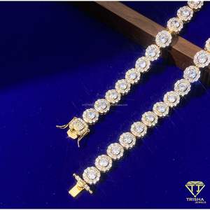 Collar de Diamantes Moissanite de Lujo en Plata de Ley 925 con Piedras de Corte Redondo para Joyería Elegante para Mujer - Product Image 4