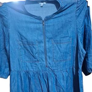 Vestido Vaquero de Cintura Alta, Transpirable, sin Espalda, Estilo Dulce, Holgado, Informal, de Moda para Mujer, para Primavera y Otoño - Product Image 4