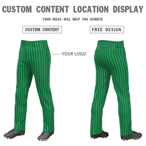 Wholesale Baseball <b>Pants</b> For Youth Green Color And White <b>Lined</b> Sports Wear Full Length Adult Team Baseball <b>Pants</b> - Product Image 4