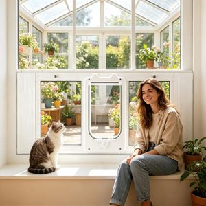Puerta para Gatos de Longitud Ajustable para Ventanas, Interiores y Otras Puertas - Product Image 6