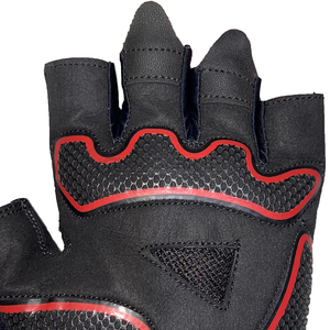 Gants de sport en cuir demi-doigts respirants à séchage rapide avec support de poignet réglable unisexe pour la musculation - Product Image 4