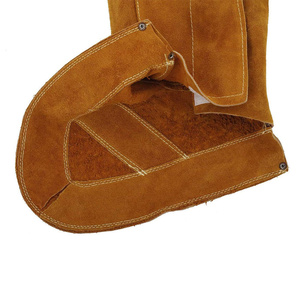 Couvre-chaussures de soudeur en cuir de vachette pleine fleur de haute qualité, protection ignifuge niveau D, résistance à la chaleur élevée 500-1000°C - Product Image 5