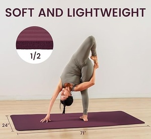 Tapis de yoga et de méditation personnalisés en caoutchouc TPE OEM, épaisseur supplémentaire de 3 à 5 mm, en mousse EVA, imprimés sur mesure, antidérapants, résistants à l'eau et respirants - Product Image 3