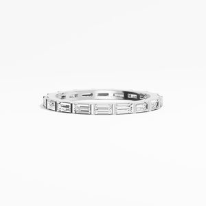 Hermosa Alianza de Matrimonio Clásica y Delgada con Moissanita, 0.95 Quilates, VVS VS, Oro de 10K, 14K, 18K, Chapado en Rodio, Certificada por Terceros - Product Image 1