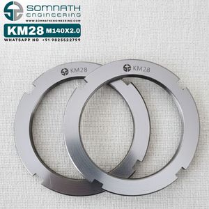 Écrou de blocage DIN 981 KM28 pour usage industriel intensif CLASSE 4, auto-serrant, entièrement fileté, droite, pour roulement, écrou CNC, marque SE - Product Image 3