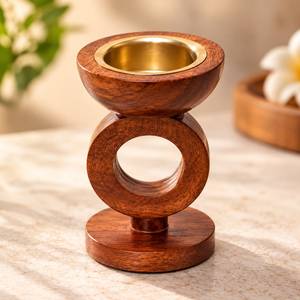 Quemador de Incienso de Madera Hecho a Mano de Lujo con Recipiente de Metal, Elegante Quemador de Fragancias para Spa, Yoga, Meditación, Decoración Moderna para el Hogar - Product Image 4