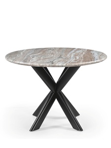 Marble Top Round <b>Dining</b> <b>Table</b> Folding Leg - Product Image 3