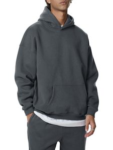 Mens <b>Hoodie</b> Heavyweight Cotton Solid Blank <b>Plain</b> Hoody Oversized High Quality Graphic Custom Print Luxury Pullover Custom <b>Hoodie</b> - Product Image 1