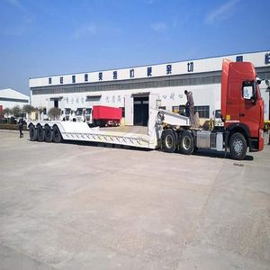 Remolque de plataforma baja de alta calidad, 3 ejes, 60 toneladas, para transporte de maquinaria pesada, a precio competitivo. - Product Image 1