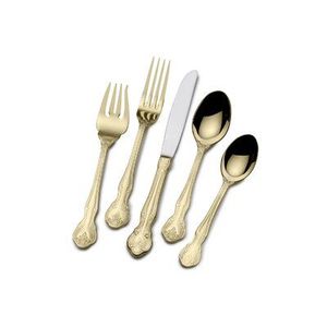 Meilleures ventes - Ensemble de couverts vintage en acier inoxydable finition or - Ensemble de luxe de cuillères, fourchettes et couteaux - Product Image 1