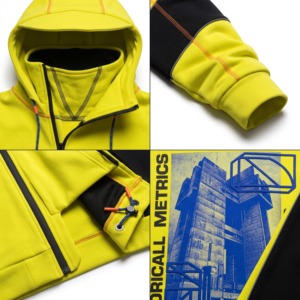 Men <b>Lightweight</b> Sports <b>Jacket</b> with Hood Full Zip Outdoor Training Activewear <b>Casual</b> Wind Resistant Outerwear - Product Image 6