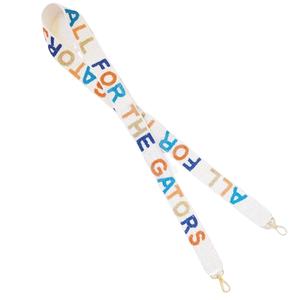 Sangles de sac en perles de rocaille en or blanc personnalisées Accessoires de mode avec forme et design personnalisés Sangle de sac à main en perles - Product Image 1