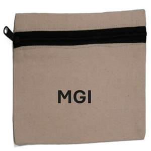 Custom Logo Printed Eco-Friendly Canvas Zipper <b>Black</b> Luxury <b>Small</b> 5-Inch Travel Cosmetic Makeup <b>Bag</b> with Pencil Pouch - Product Image 2