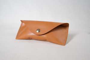 Luxury <b>Slim</b> Genuine Leather Glasses Cover Handmade Cowhide Pouch Soft Vintage Travel Spectacles Case Holder LGC-0019 - Product Image 3