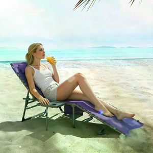 Moderne Sedie a Sdraio Pieghevoli a 2 Pezzi in Rattan e Ferro Resistenti per Esterni, Patio, Hotel, Piscina, Stile Relax - Product Image 4