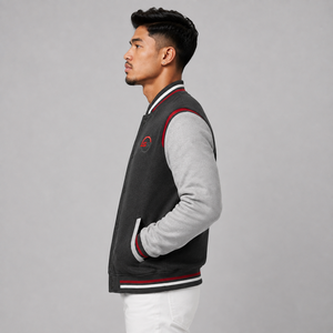 Veste de baseball pour homme, veste varsity, broderie personnalisée, mélange de laine, boutons pression, streetwear décontracté, veste d'hiver - Product Image 6