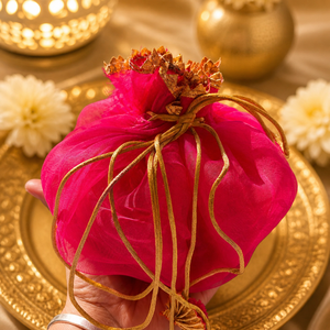 Handmade Godh Bharai Potli <b>Bag</b> for Baby <b>Shower</b> Shagun Gift, Designer Bridal Ceremony Potli, Traditional Festive Gift Pouch - Product Image 2