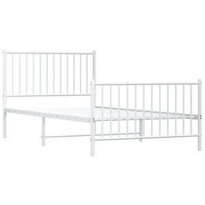 โครงเตียงเหล็กเคลือบสีขาวแบบคู่ รูปทรงสี่เหลี่ยมผืนผ้า - Product Image 4