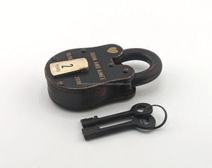 Cadenas antique en laiton gravé, traditionnel, durable, fait main, décoratif vintage, pour porte de maison, armoire, sécurité, objet de collection, cadeau - Product Image 4