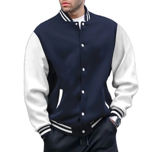 Custom Baseball Casual Sports <b>Jacket</b> Men's Streetwear <b>Varsity</b> <b>Jacket</b> Letterman <b>Jacket</b> in <b>Plain</b> Style OEM - Product Image 5